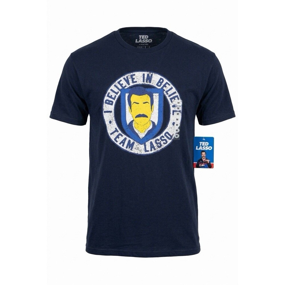 NEW Ted Lasso "I Believe in Believe" Graphic T-Shirt - Navy Blue - Size Medium